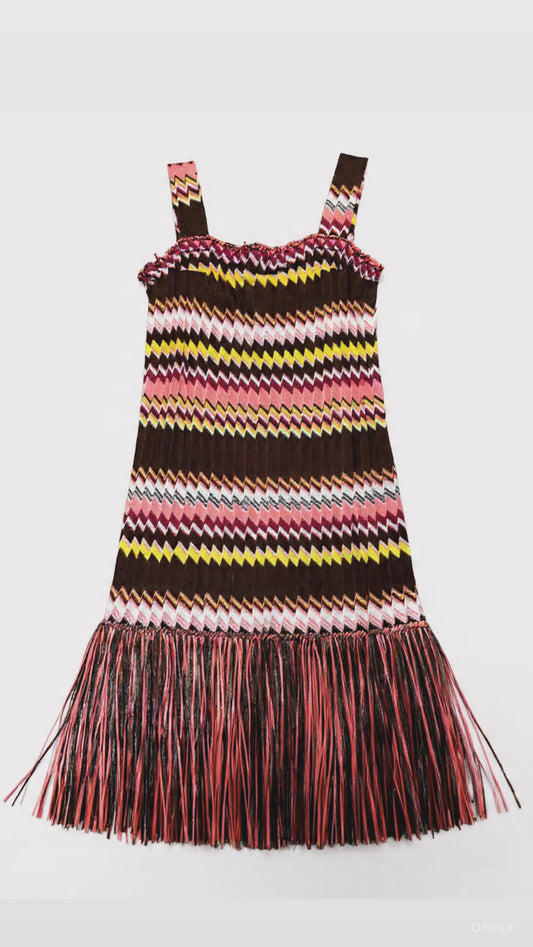 Missoni Multicolor Straw Fringes