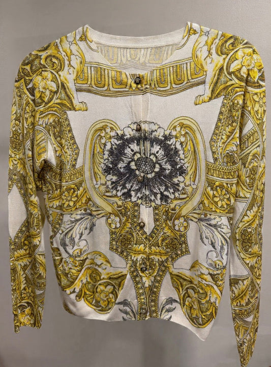 Versace Cardigan with Gold Medusa head buttons