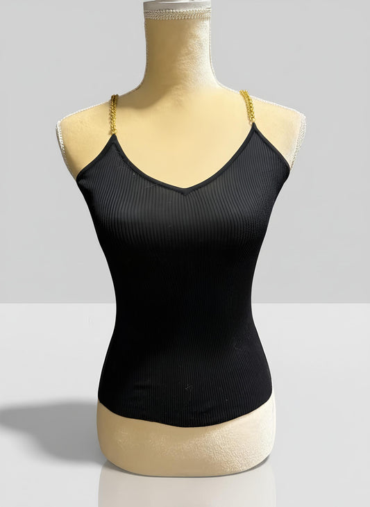 Rena Lange Gold Chain Link Double Straps