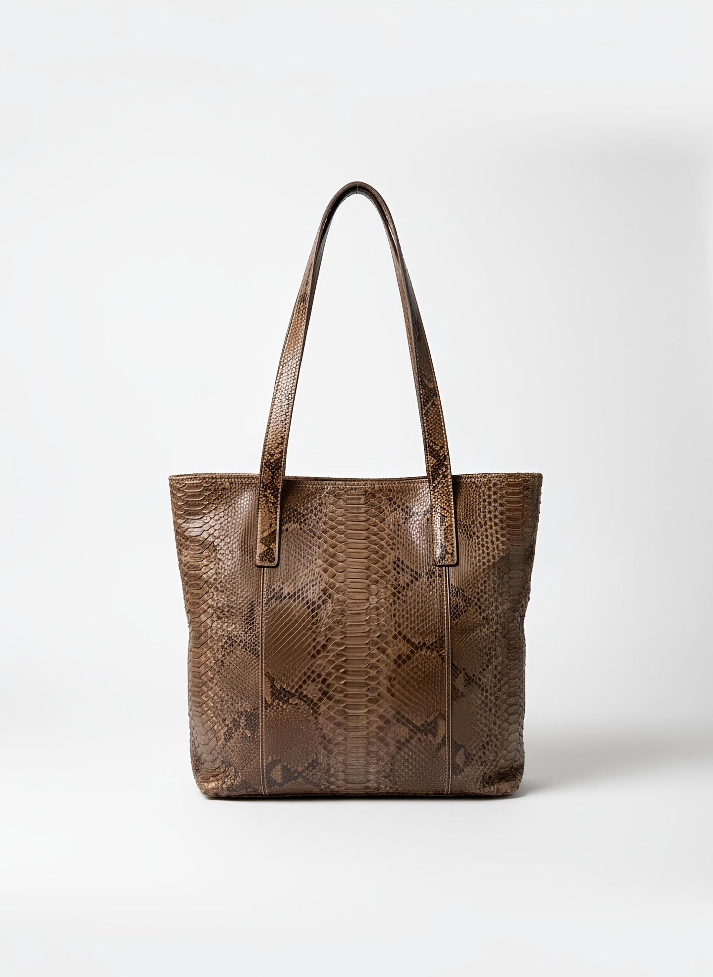 Python Leather Snake Tote Bag